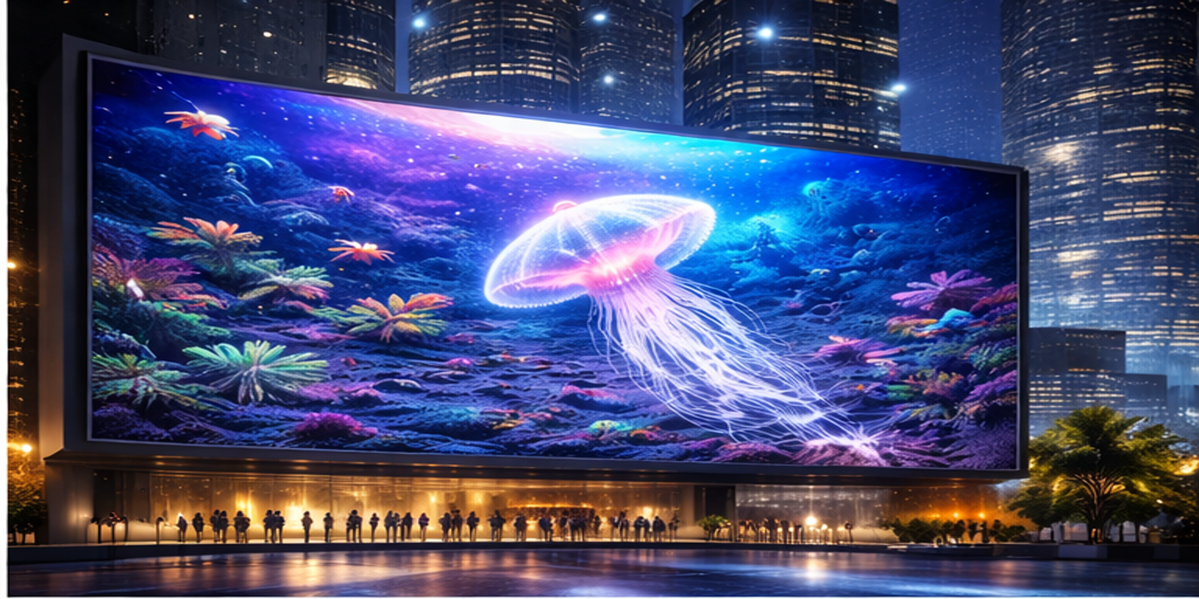 オフィス受付でのデジタルサイネージ案内表示